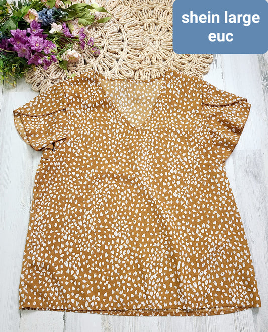 shein large vneck leopard