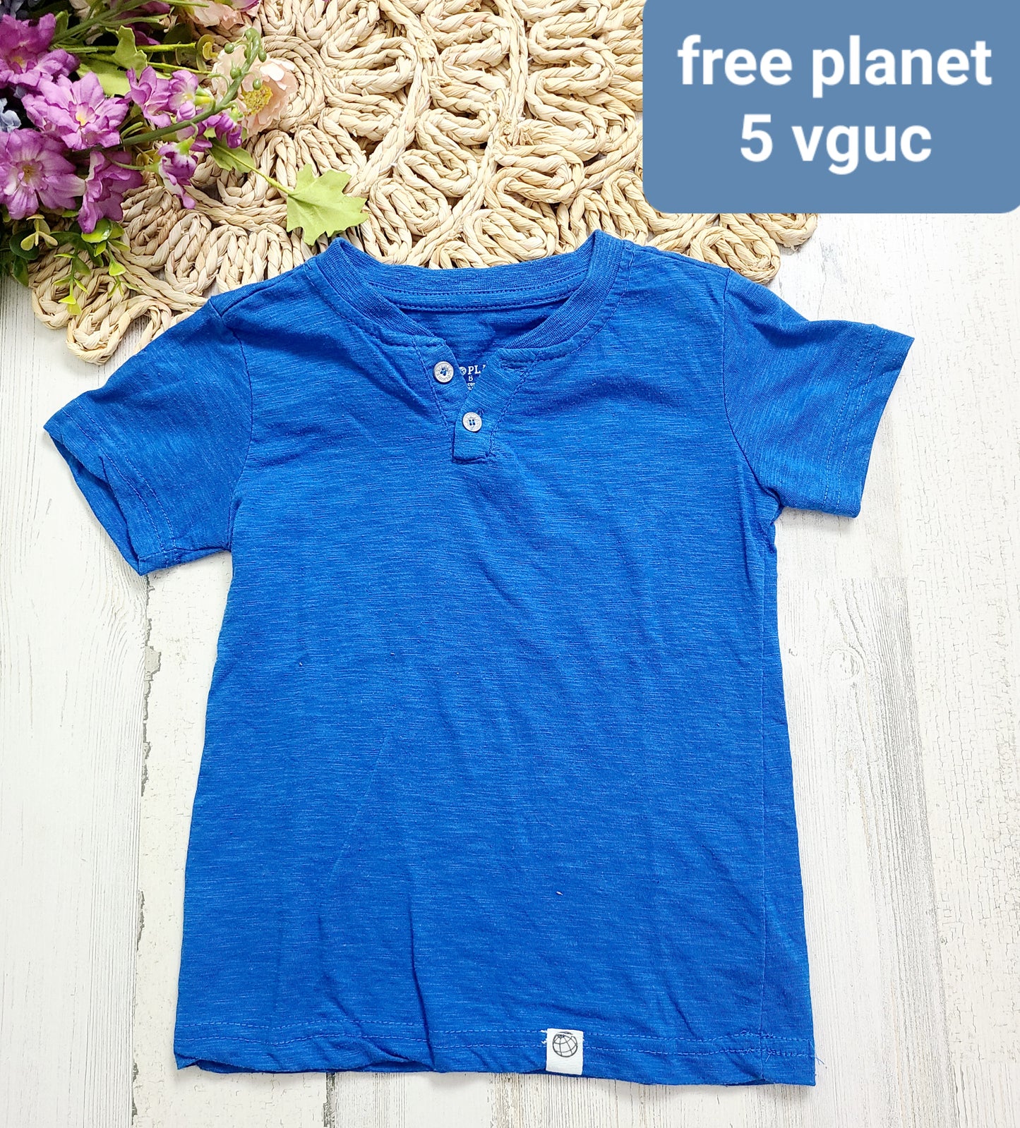 free planet blue henley