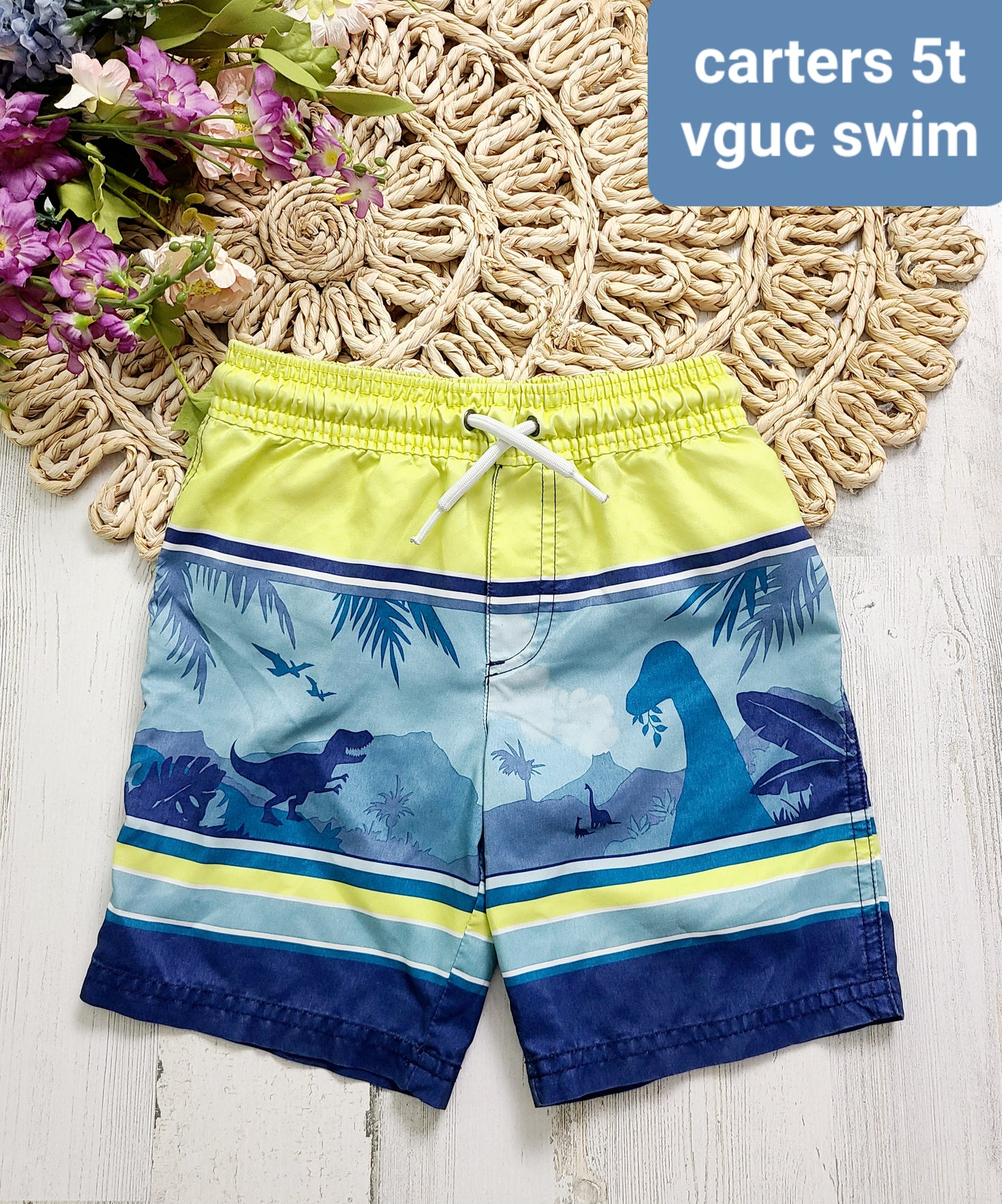 yellow blue carters swim shorts