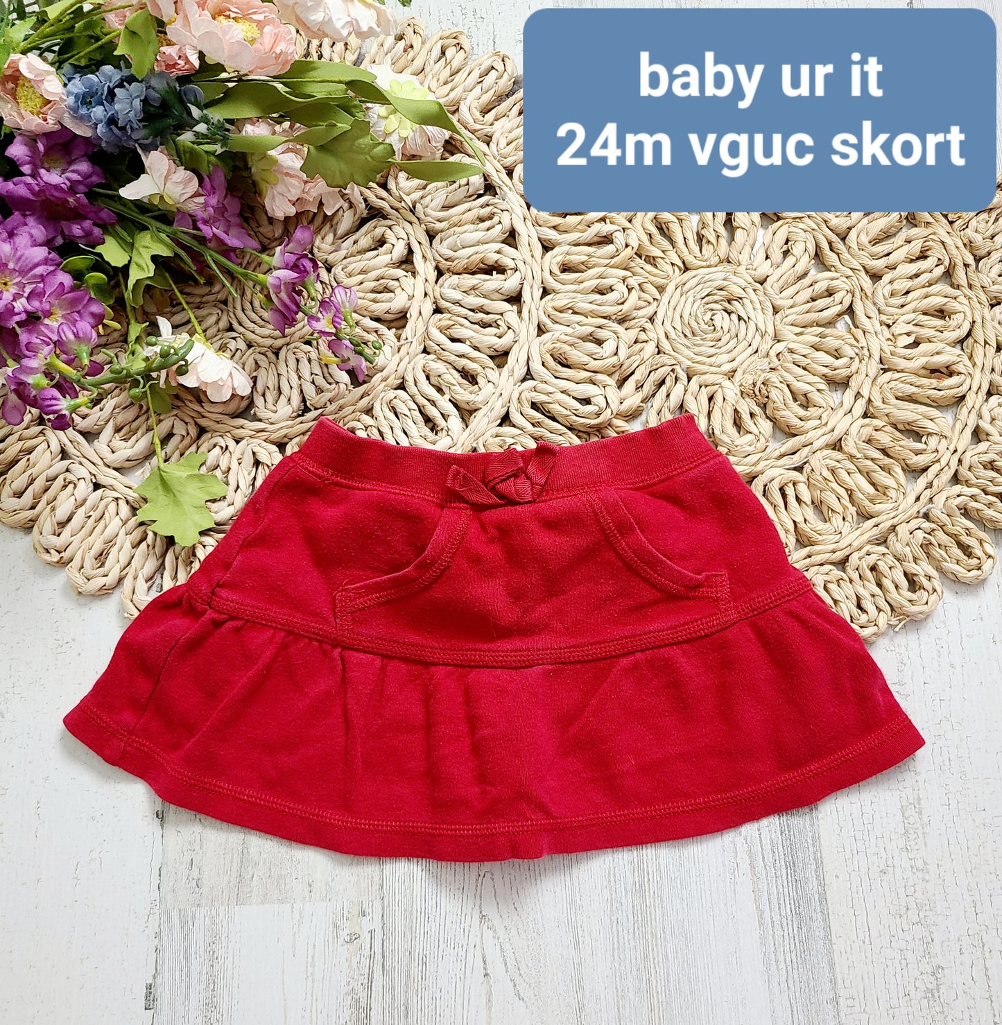 baby ur it red skort