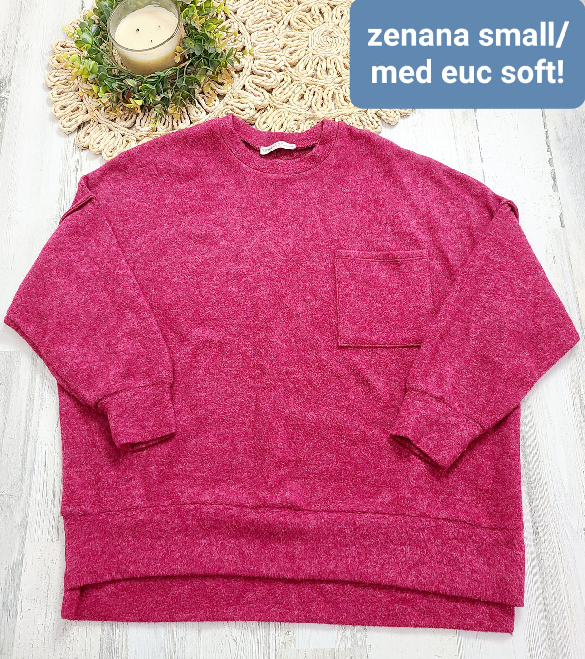 pink zenana with front pocket