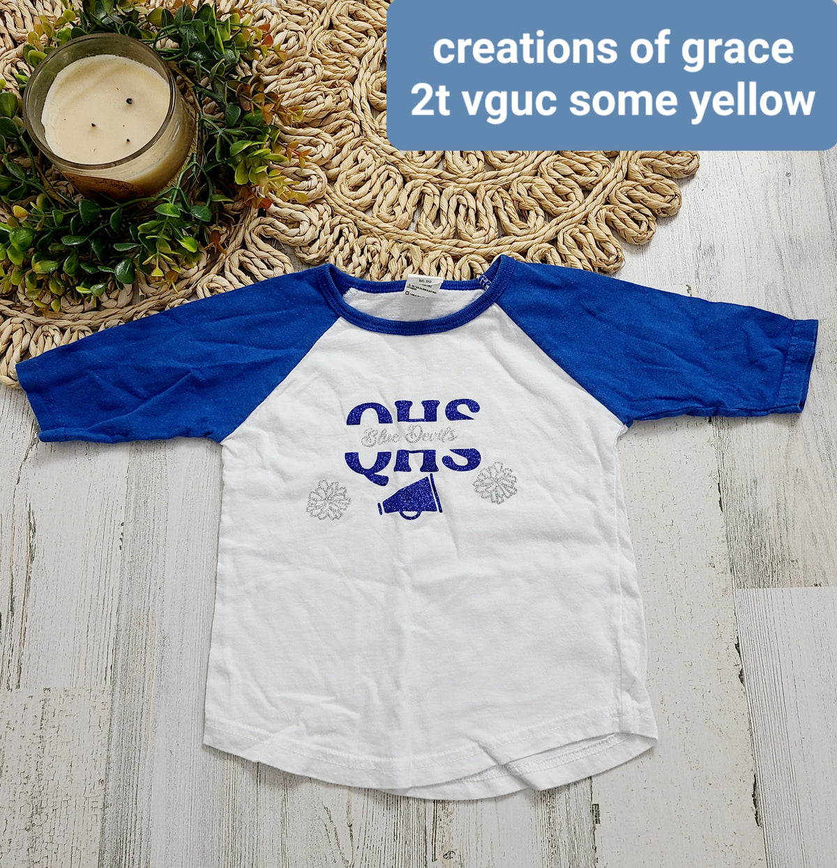 qhs 3/4 sleeve top creations of grace