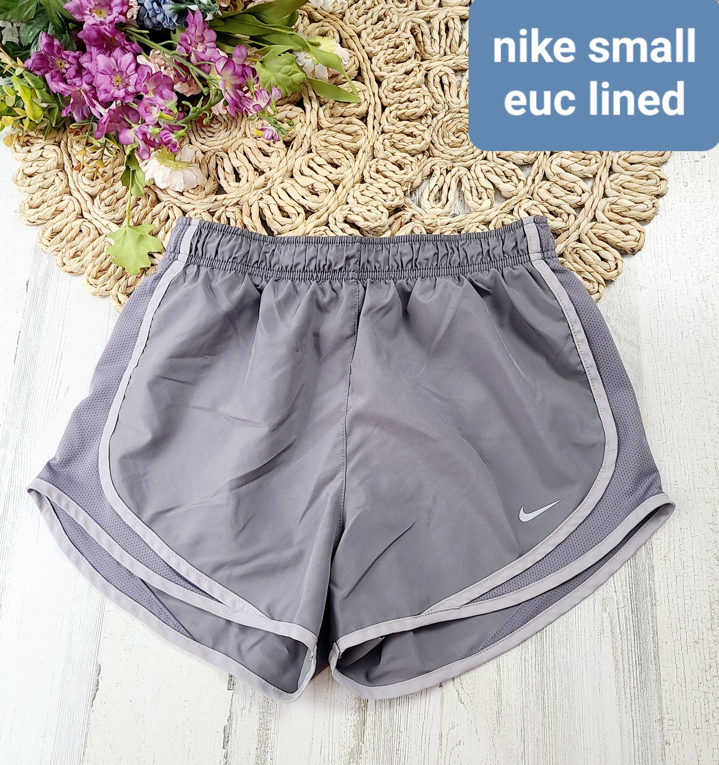 nike light gray shorts lined small