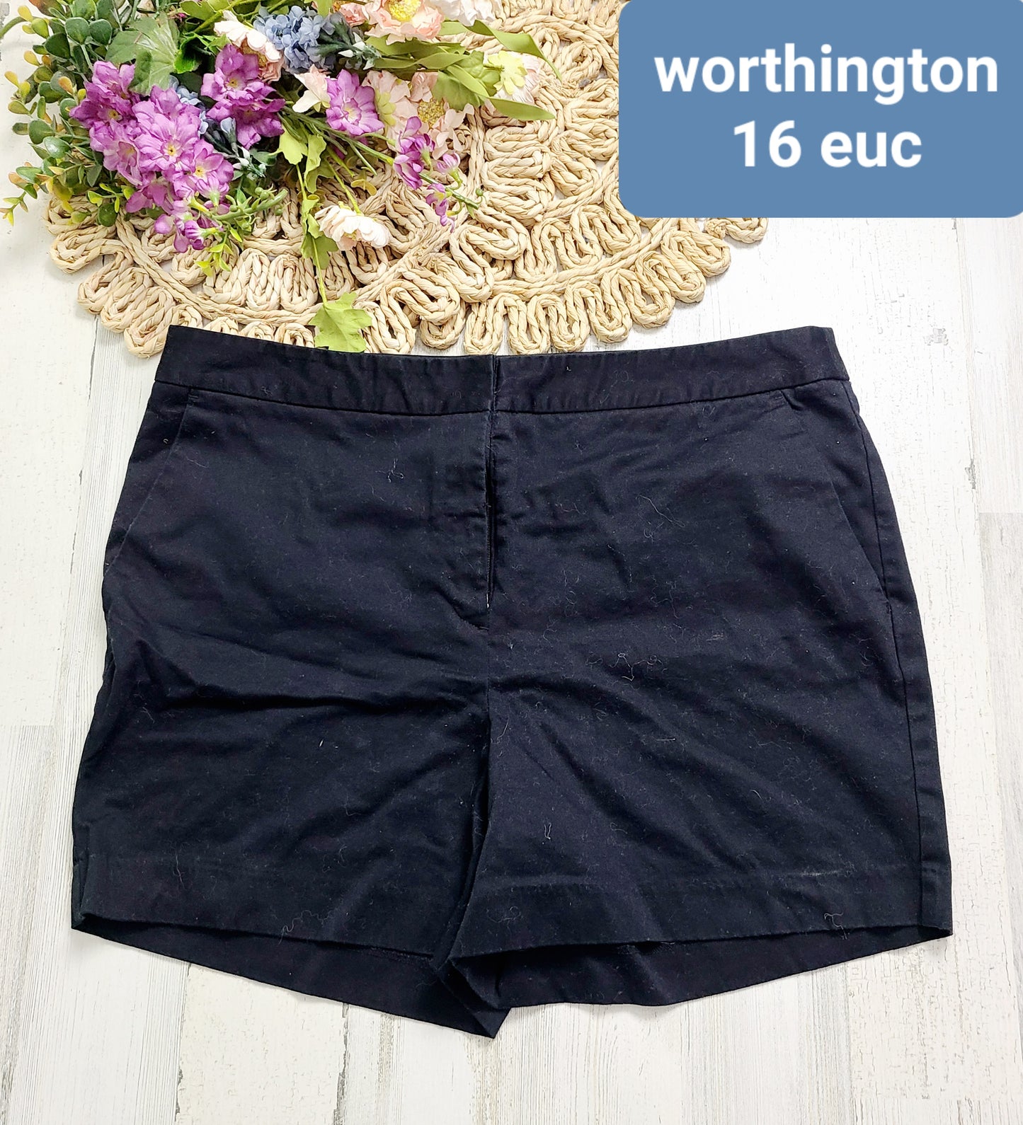 worthington black shorts
