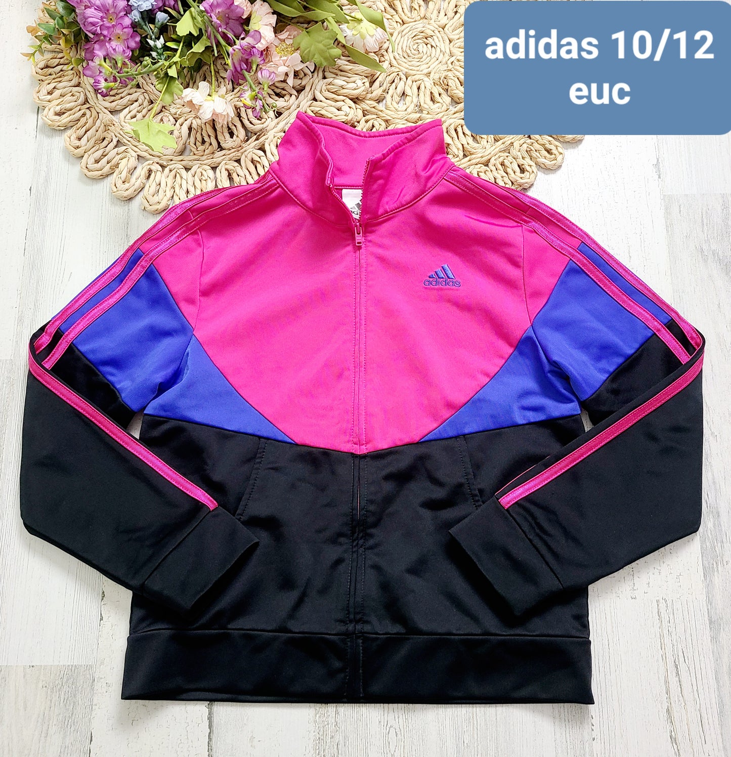 adidas zip bright pink purple black