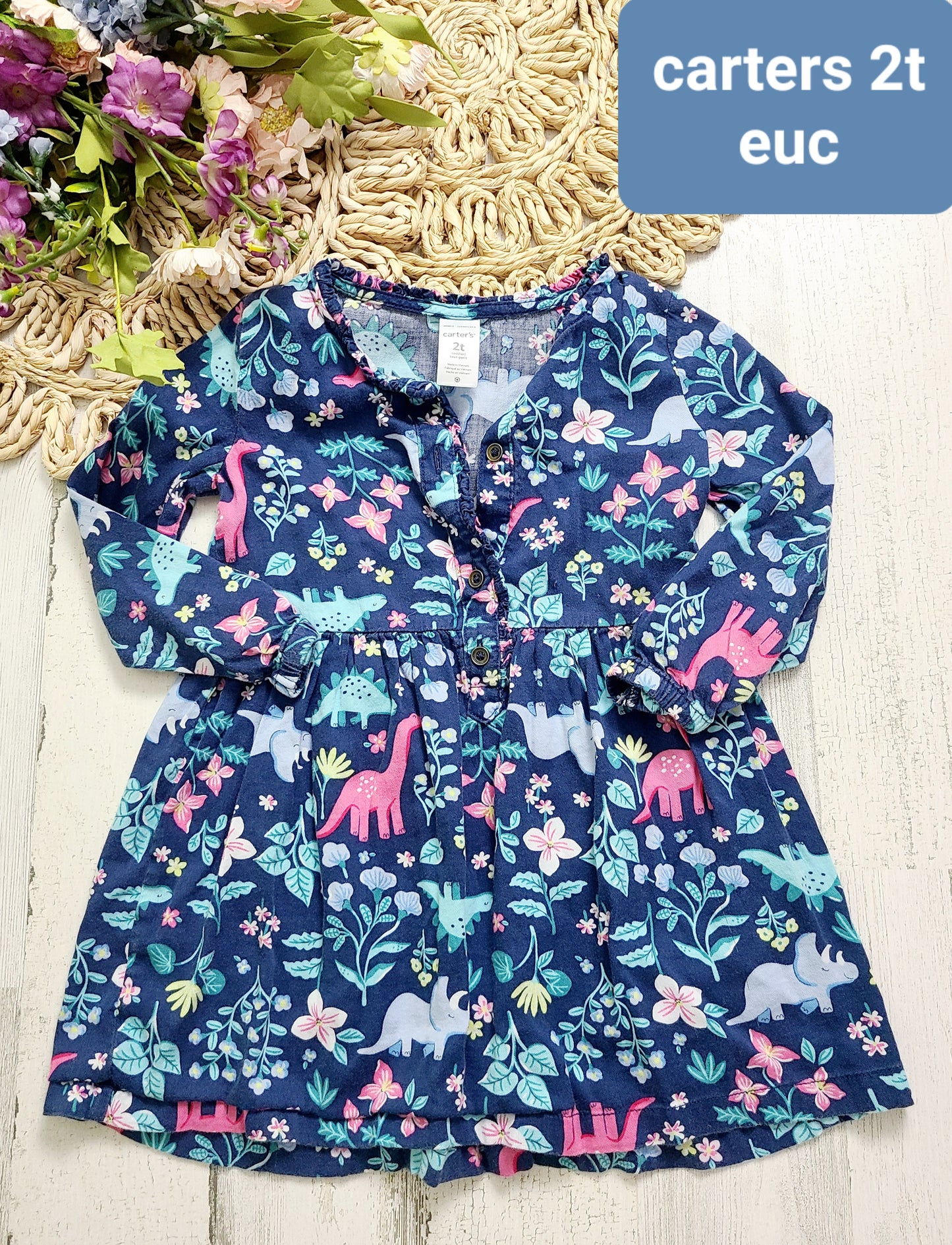 dino dress carters girls
