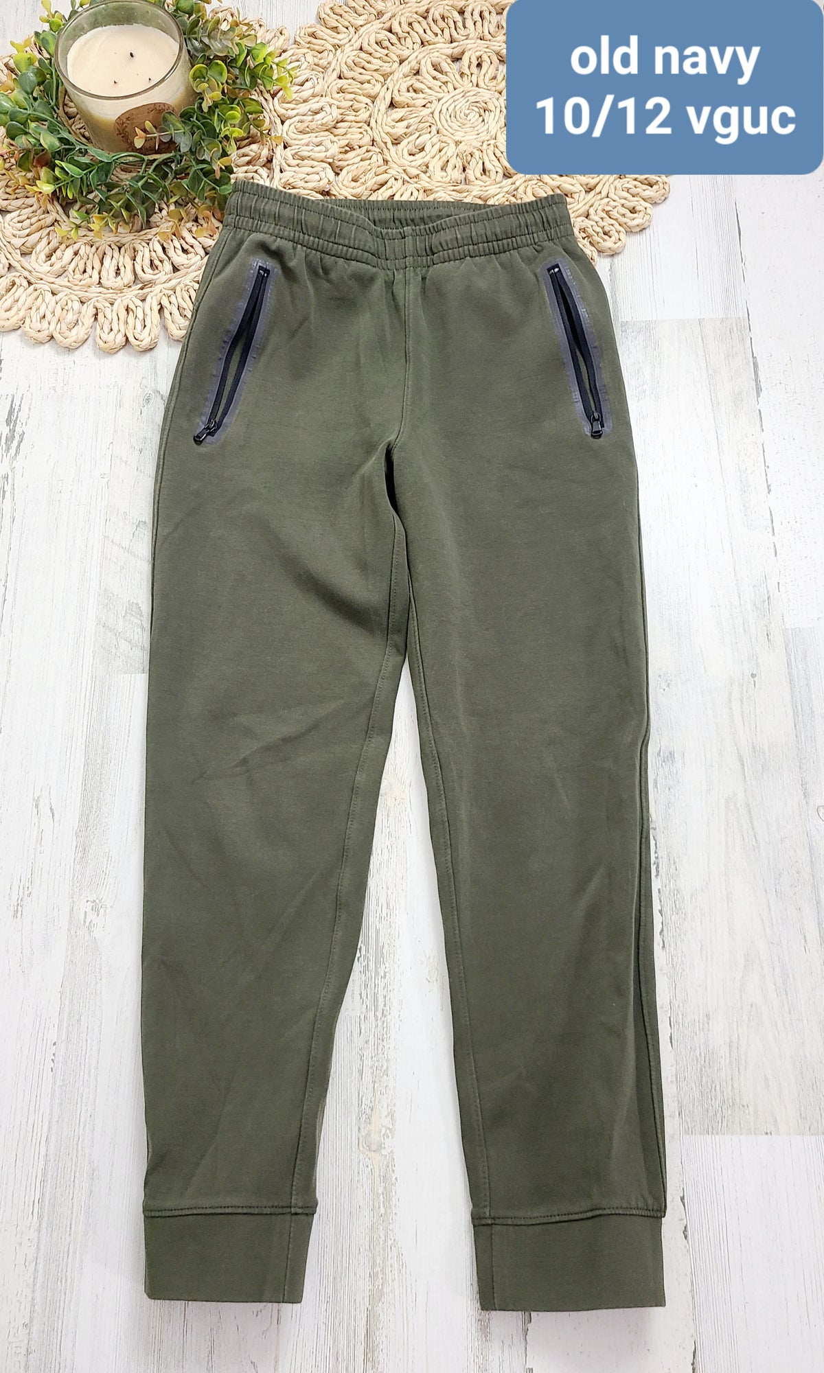 green joggers 10/12y boys old navy