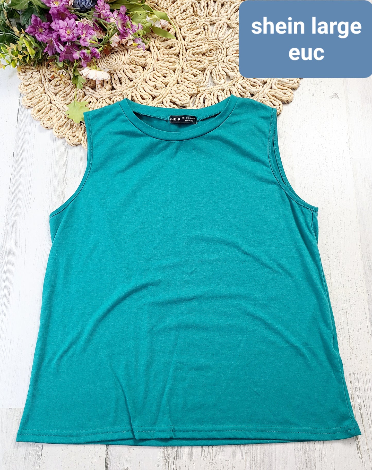 aqua shein tank