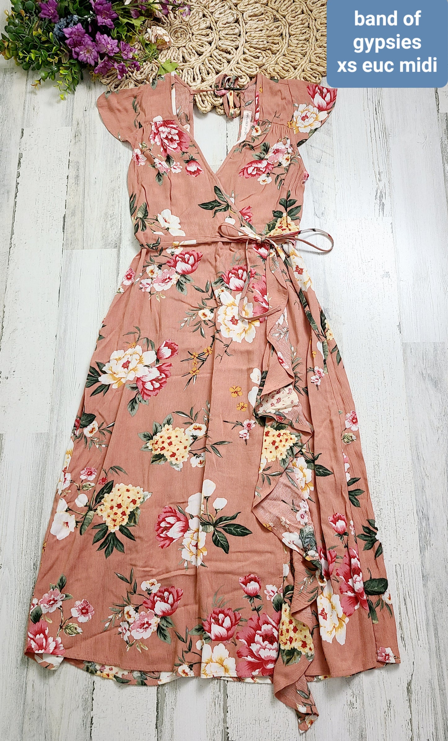 band of gypsies wrap dress xs