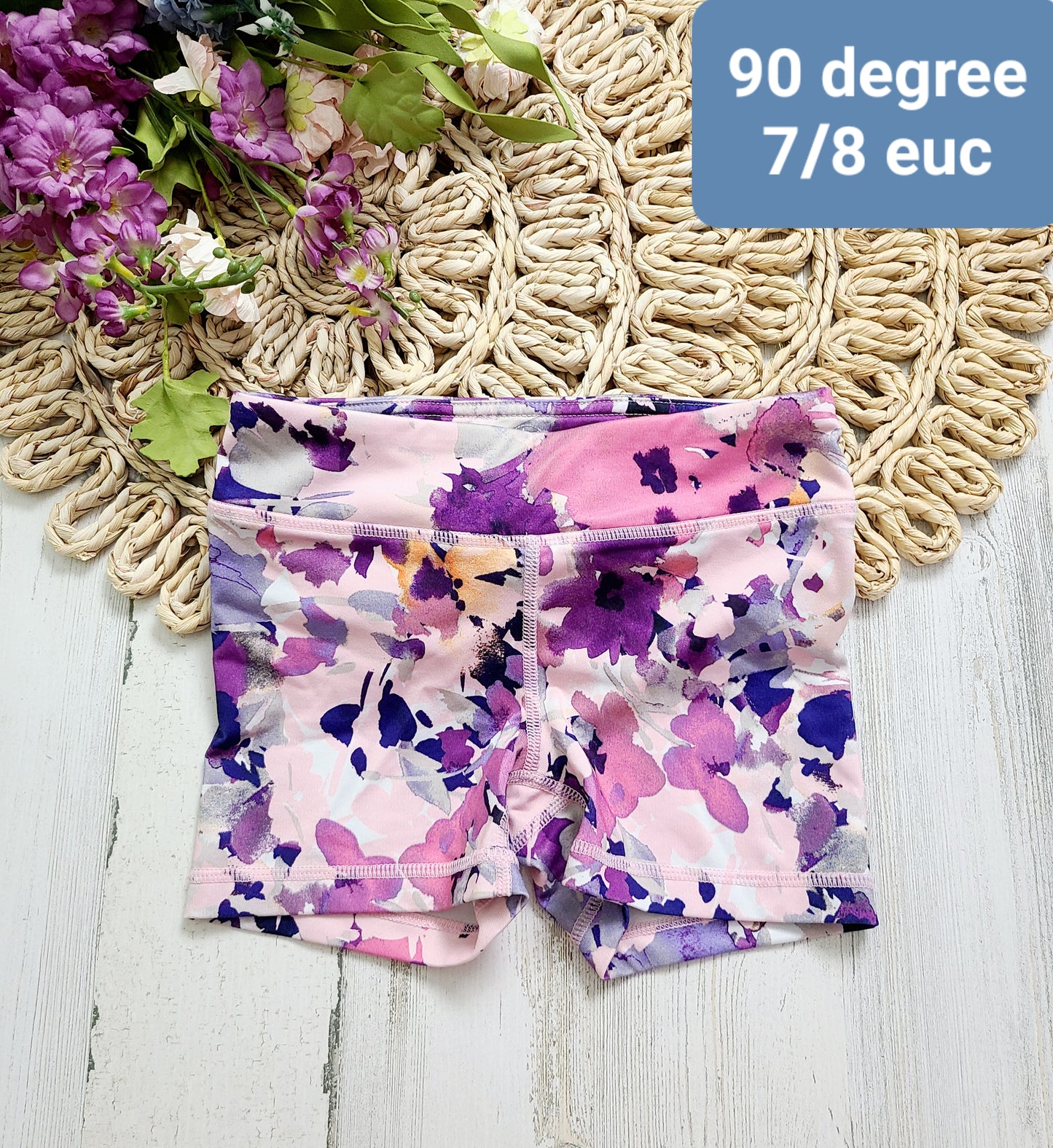 90 degrees pink purple shorts