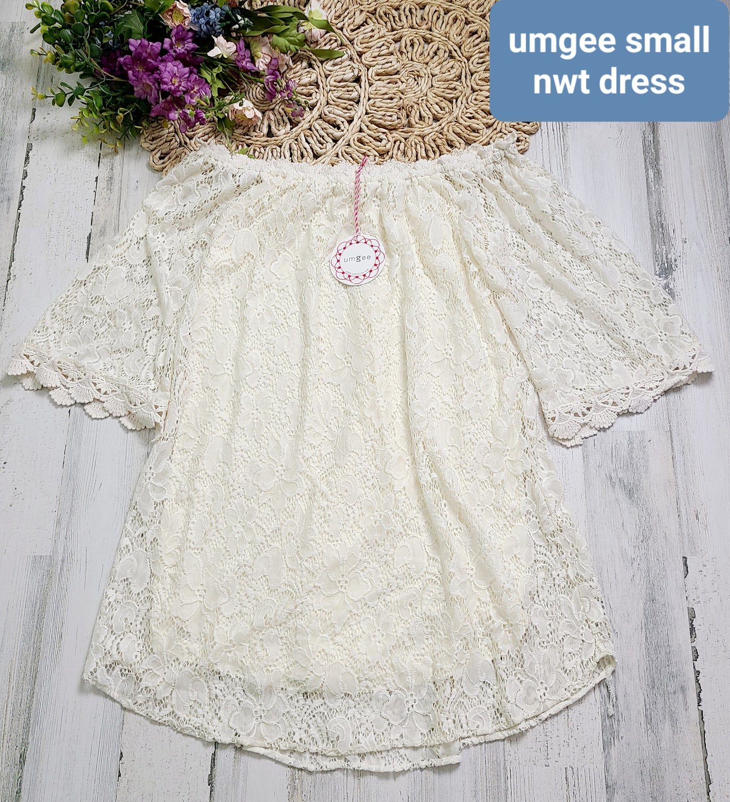 new umgee off shoulder lace dress