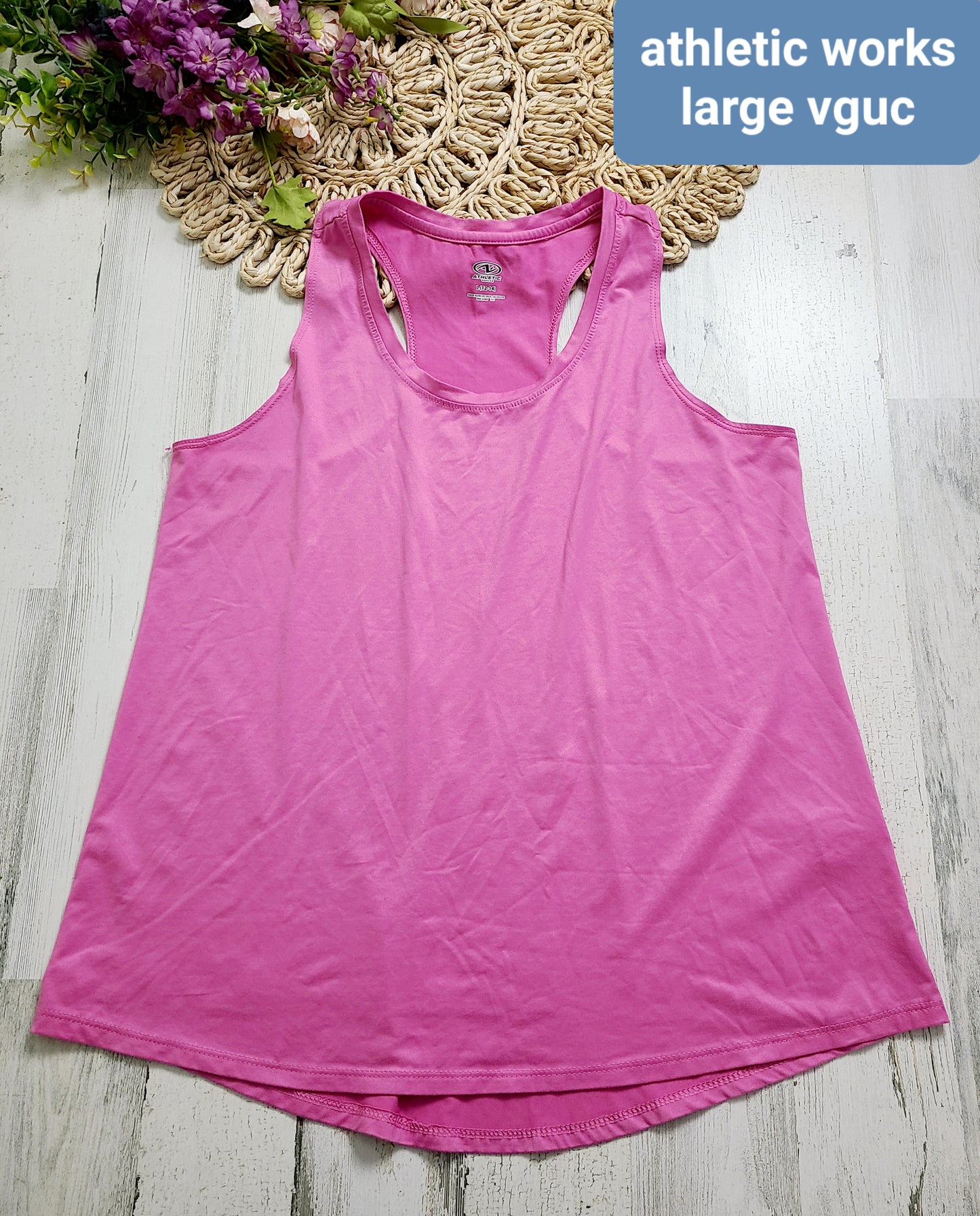 athletic works pink large tank