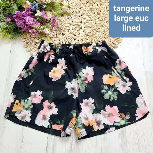 tangerine lined shorts large