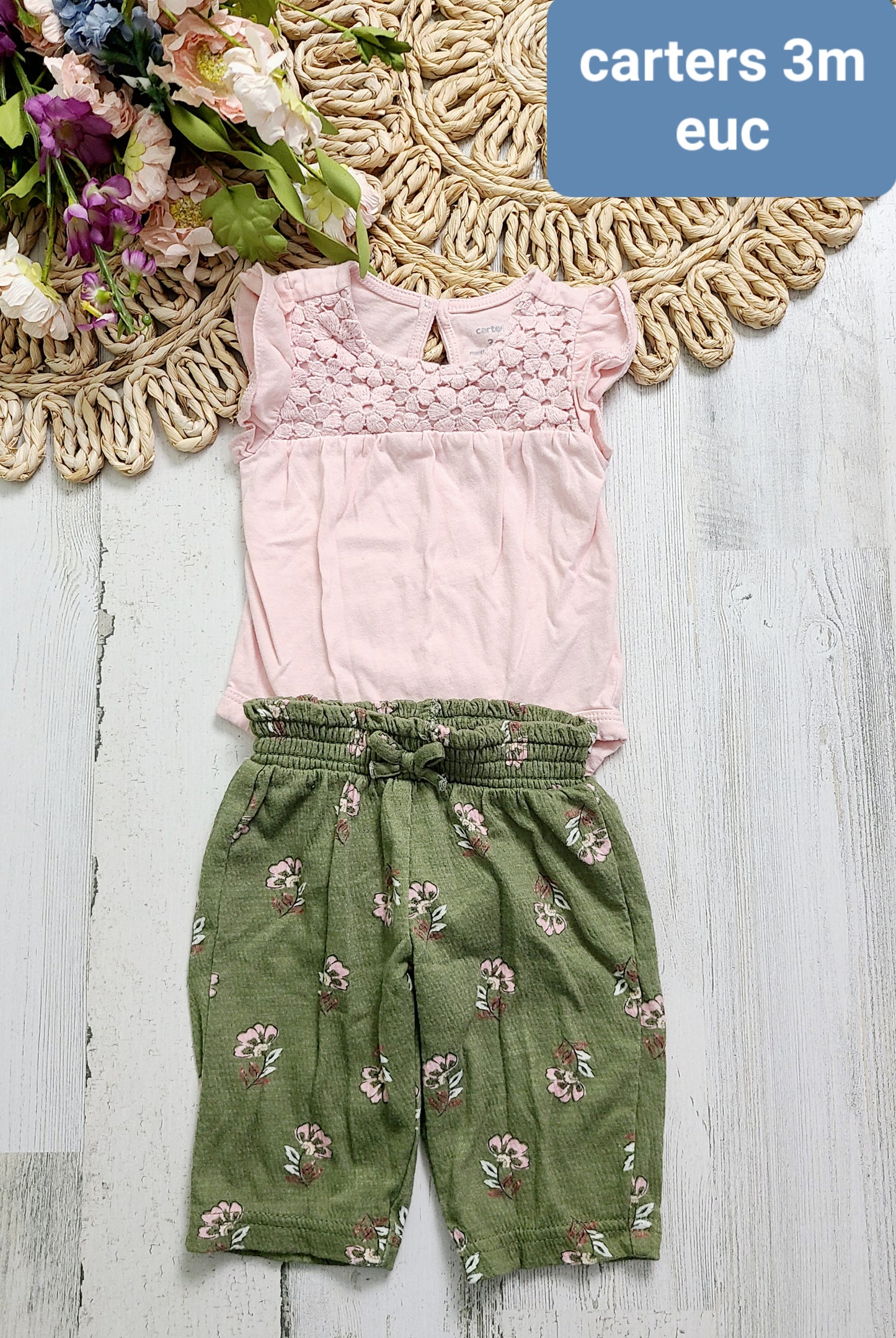 pink and olive carters 3m
