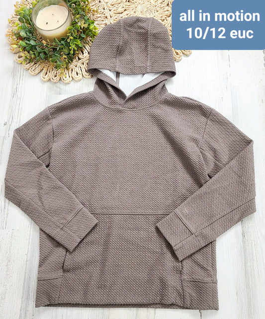 all in motion taupe hoodie