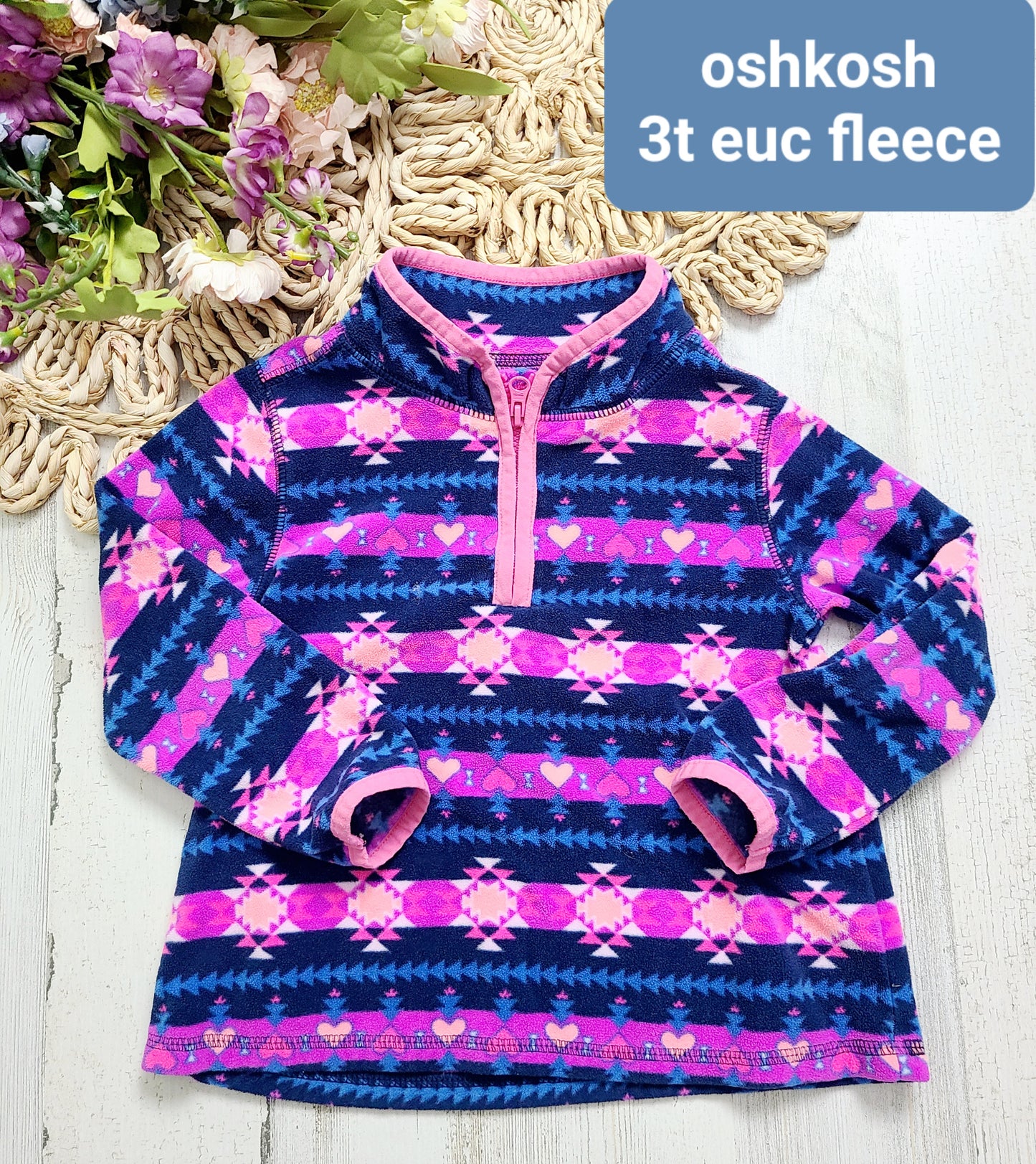 fleece oshkosh quarter zip girls