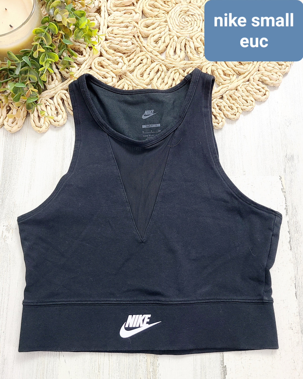 crop nike tank black