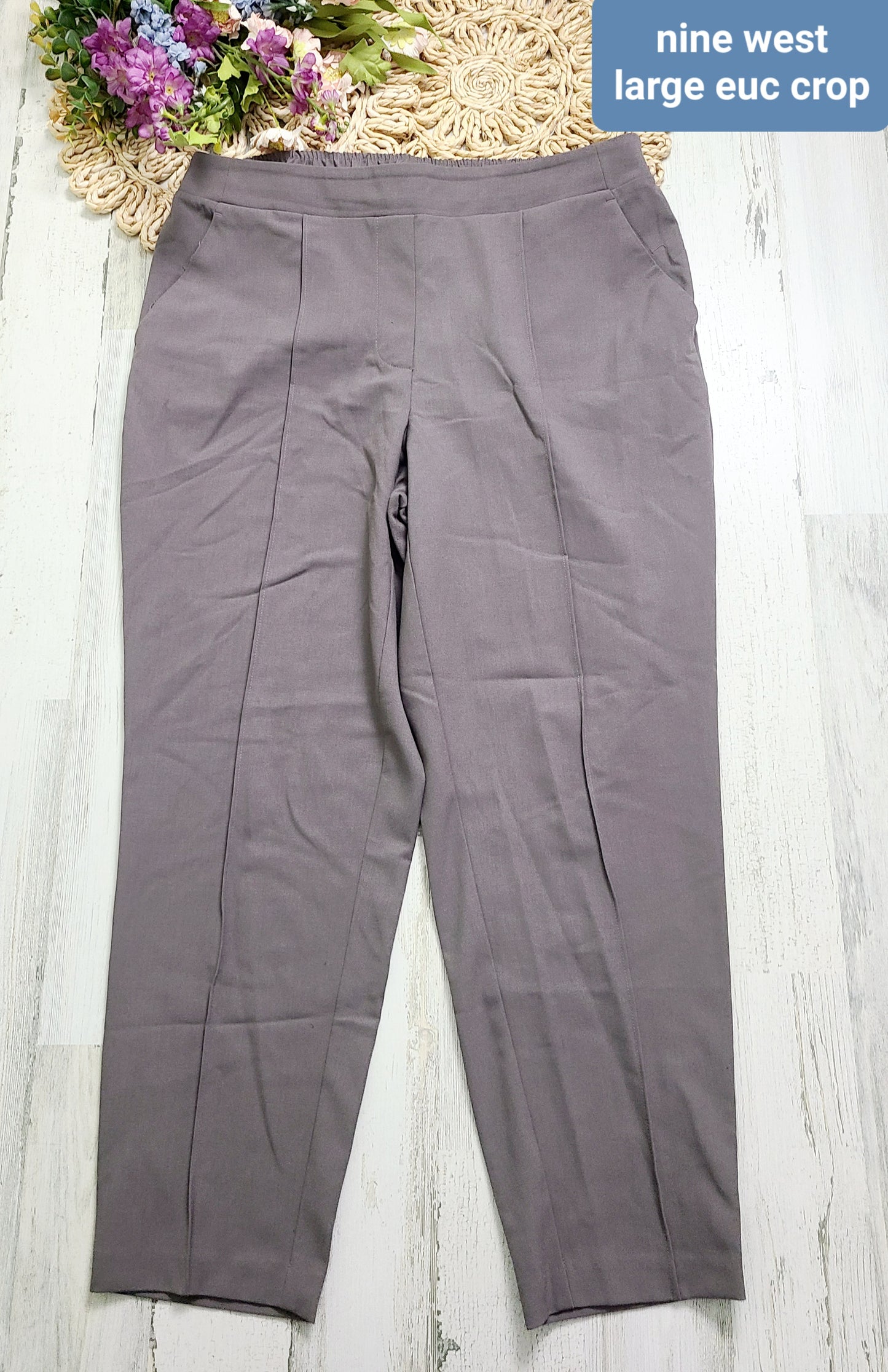 nine west pull on crop pants