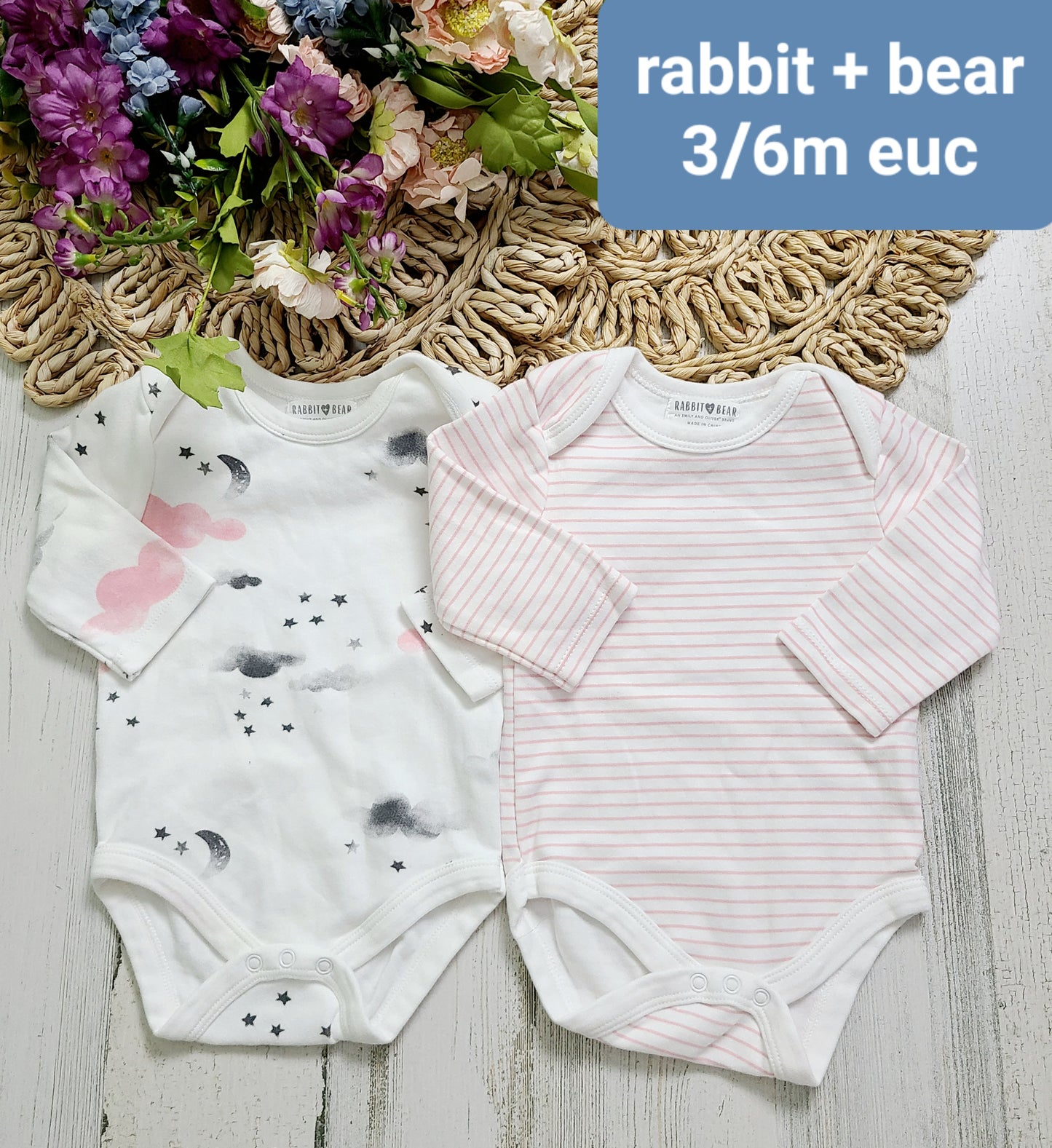 rabbit+bear onesies