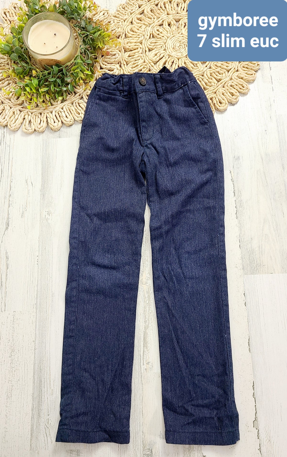 navy gymobree slim 7y pants