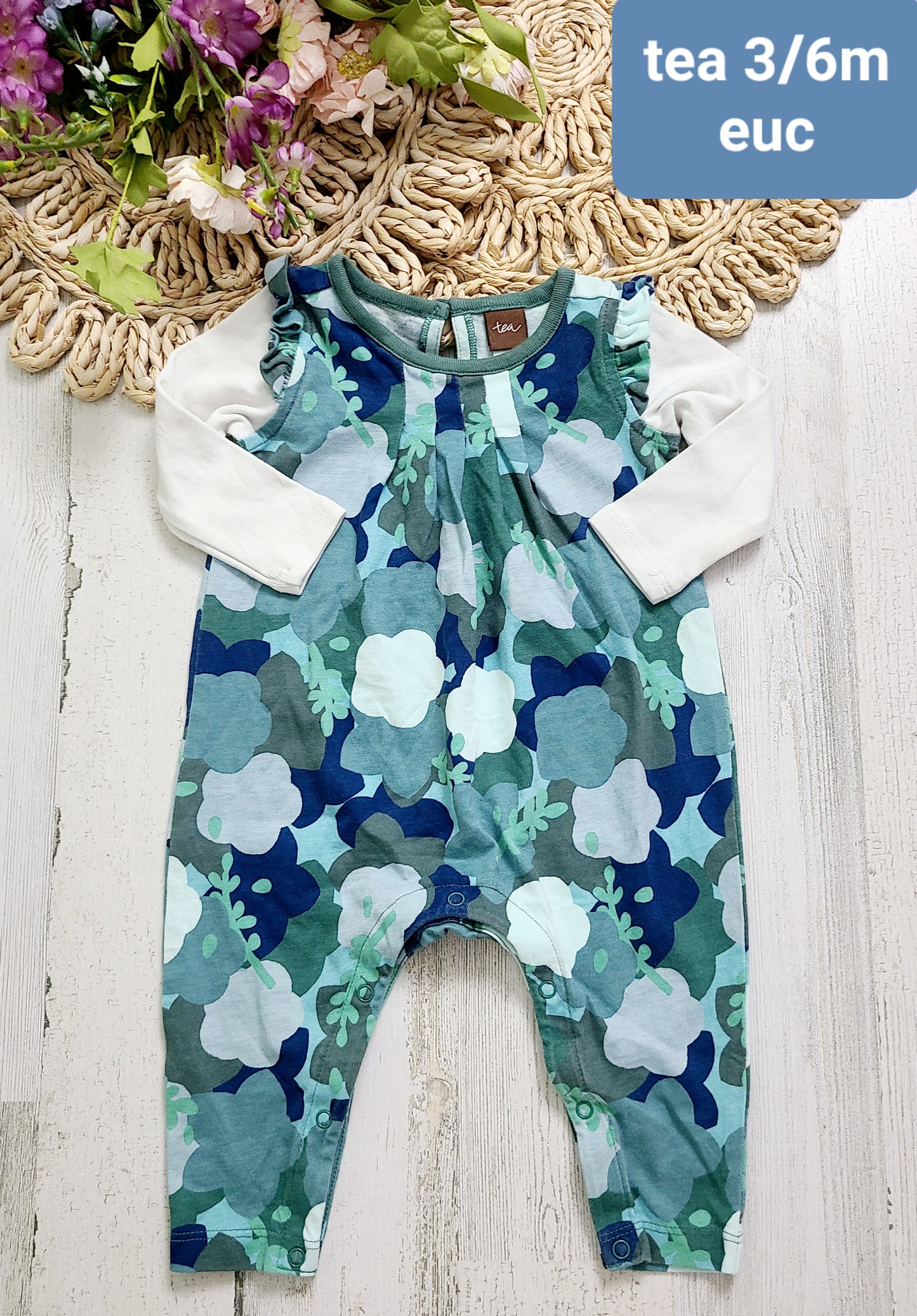 tea aqua teal jumpsuit