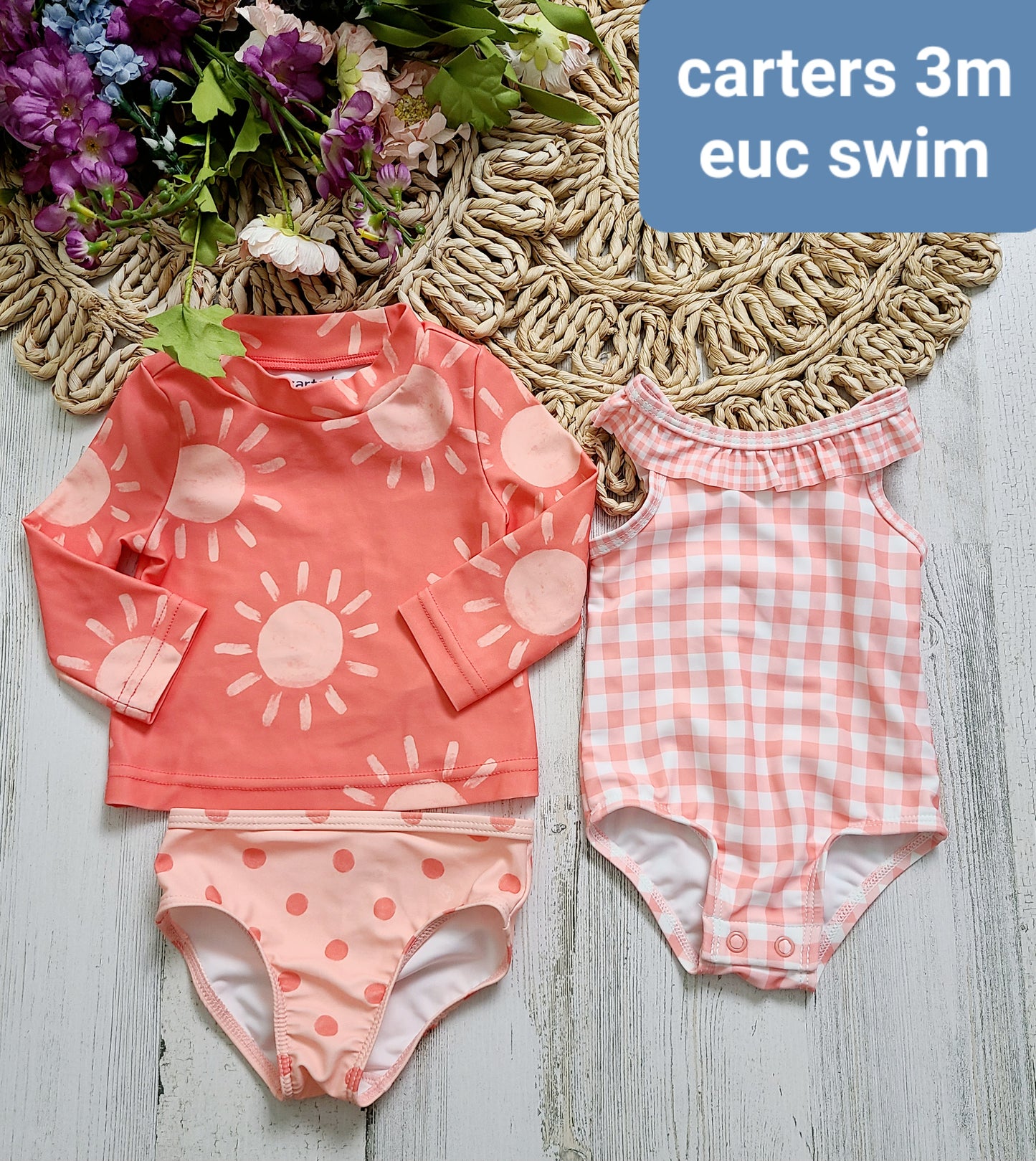 sun and plaid swimsuits