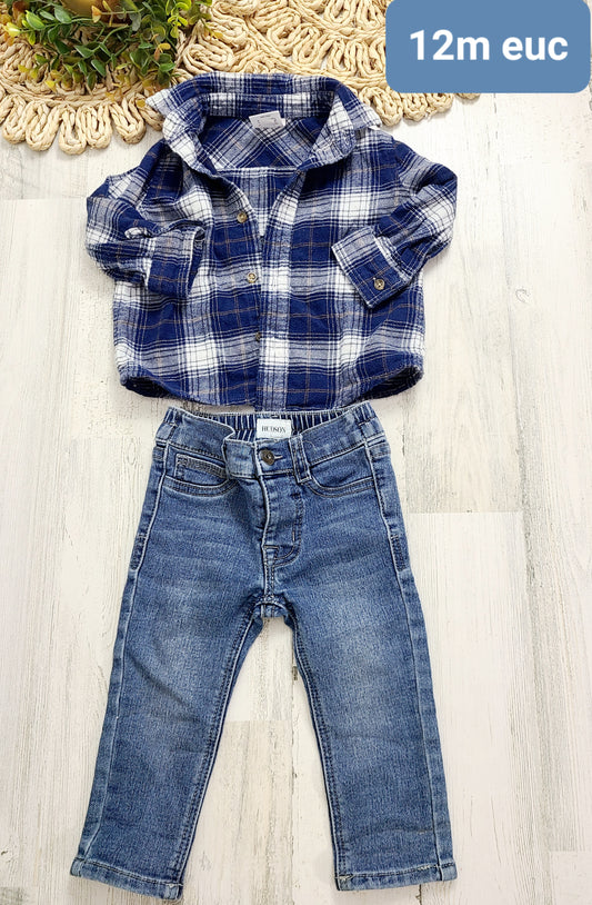 flannel and skinny jeans hudson