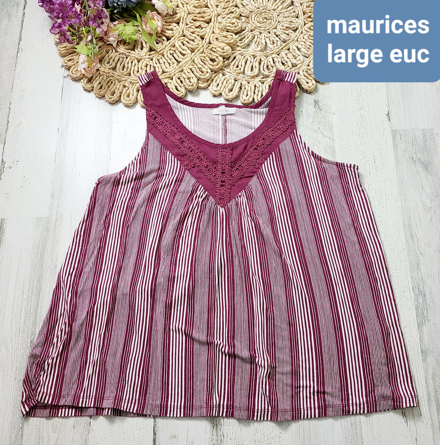 maurices maroon vertical stripes