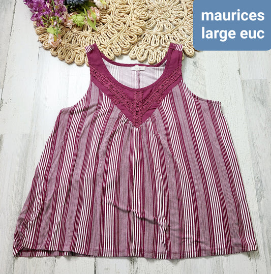 maurices maroon vertical stripes