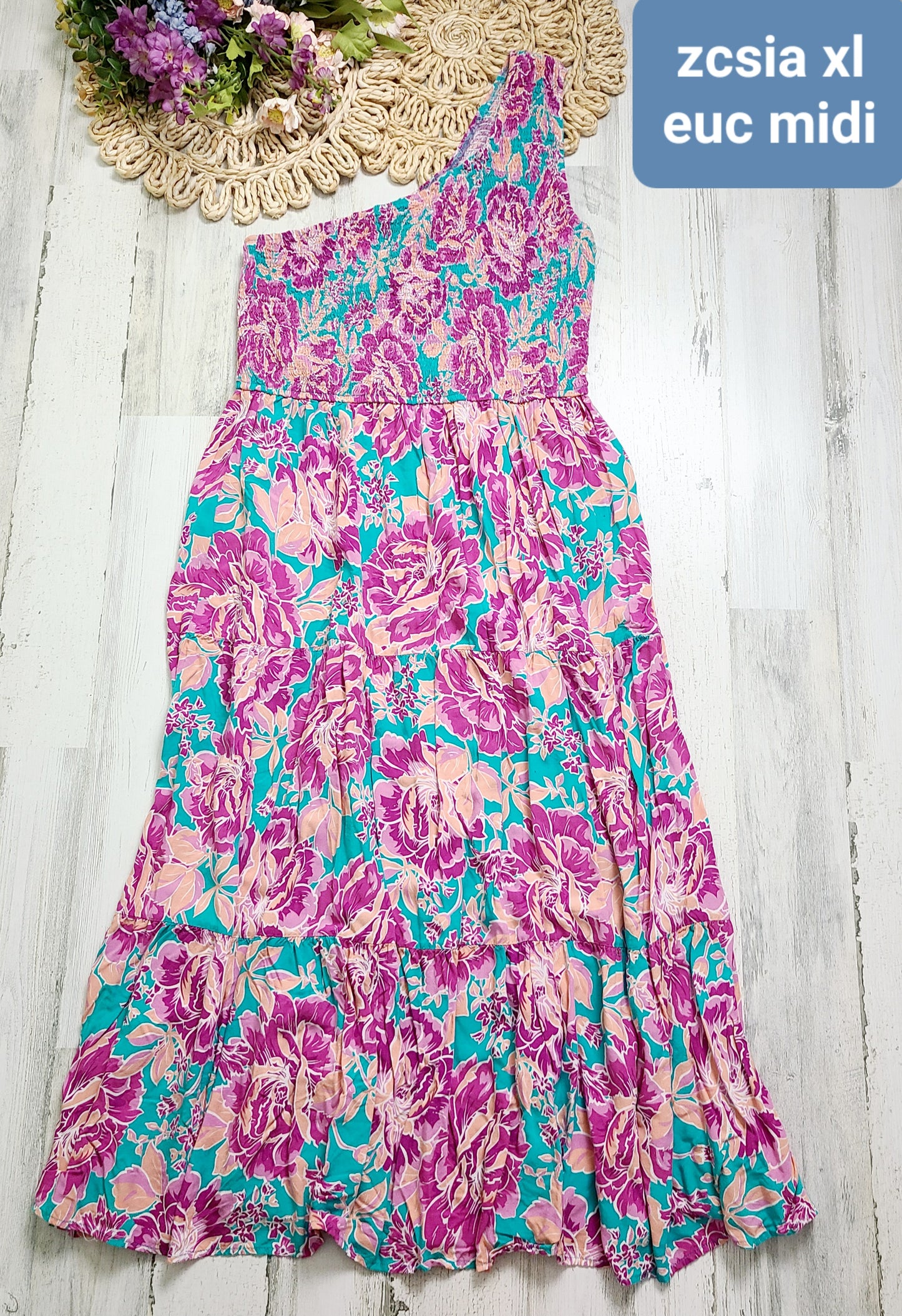 zcsia one shoulder midi