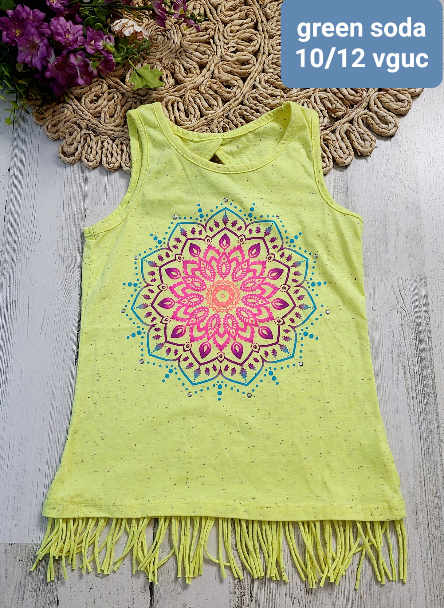 green soda yellow tank