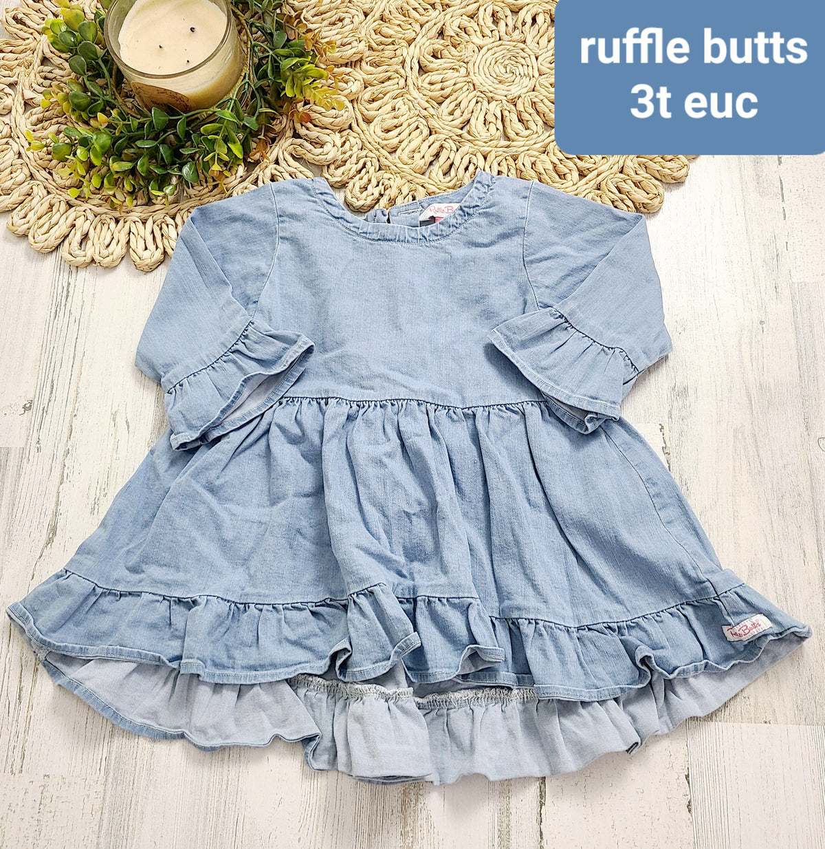 blue ruffle hem top ruffle butts