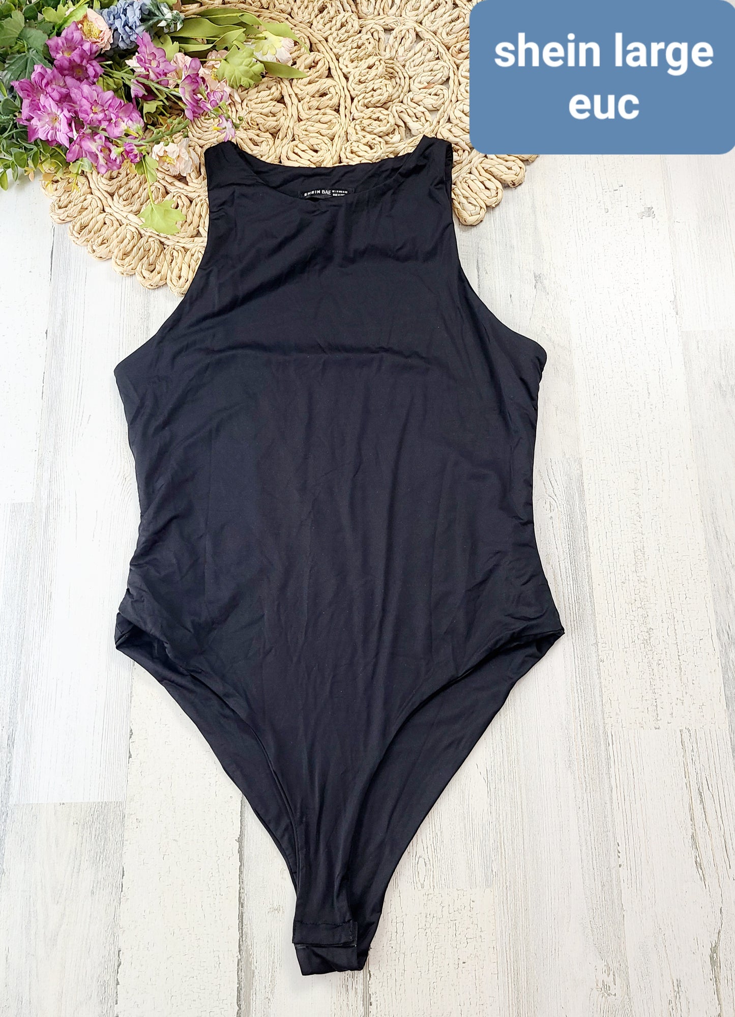 shein black bodysuit large