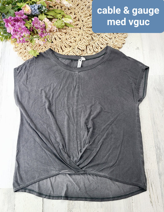 cable & gauge gray twist front
