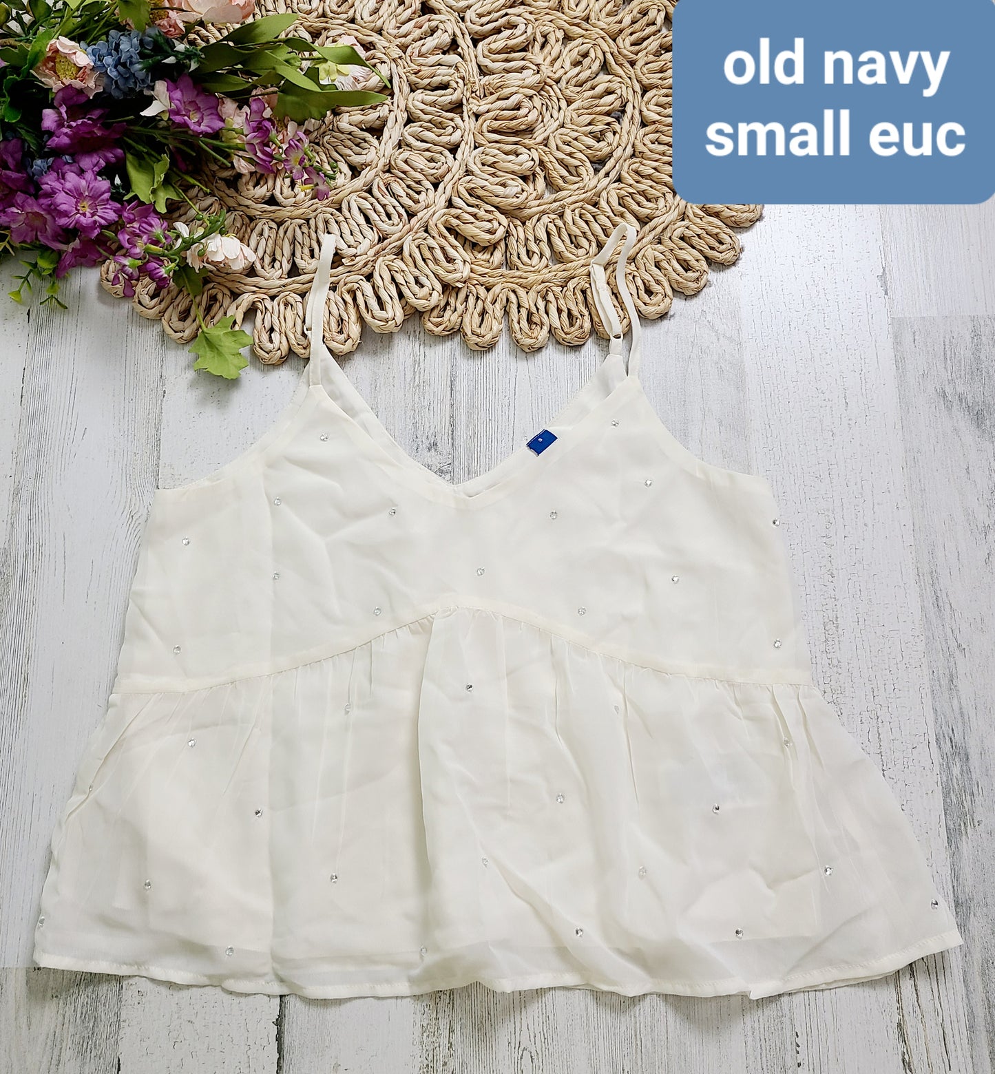 old navy off white peplum