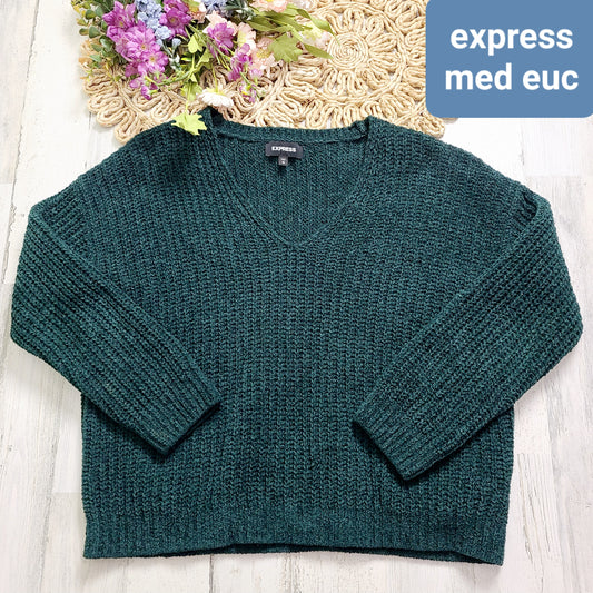 express teal sweater medium teal