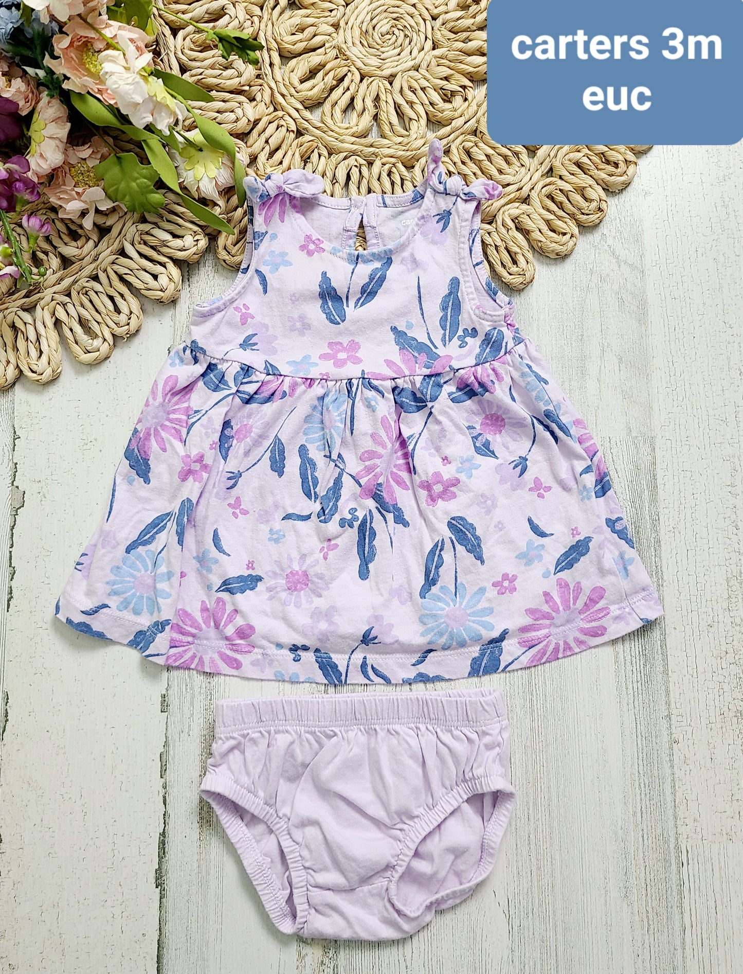 carters purple 4m with flowers