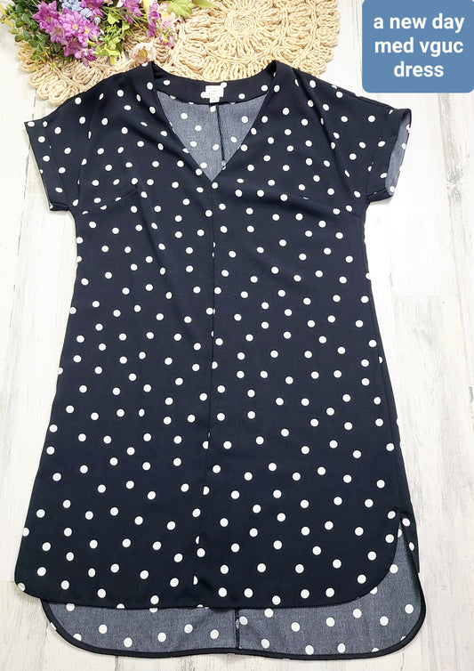 dot black dress a new day