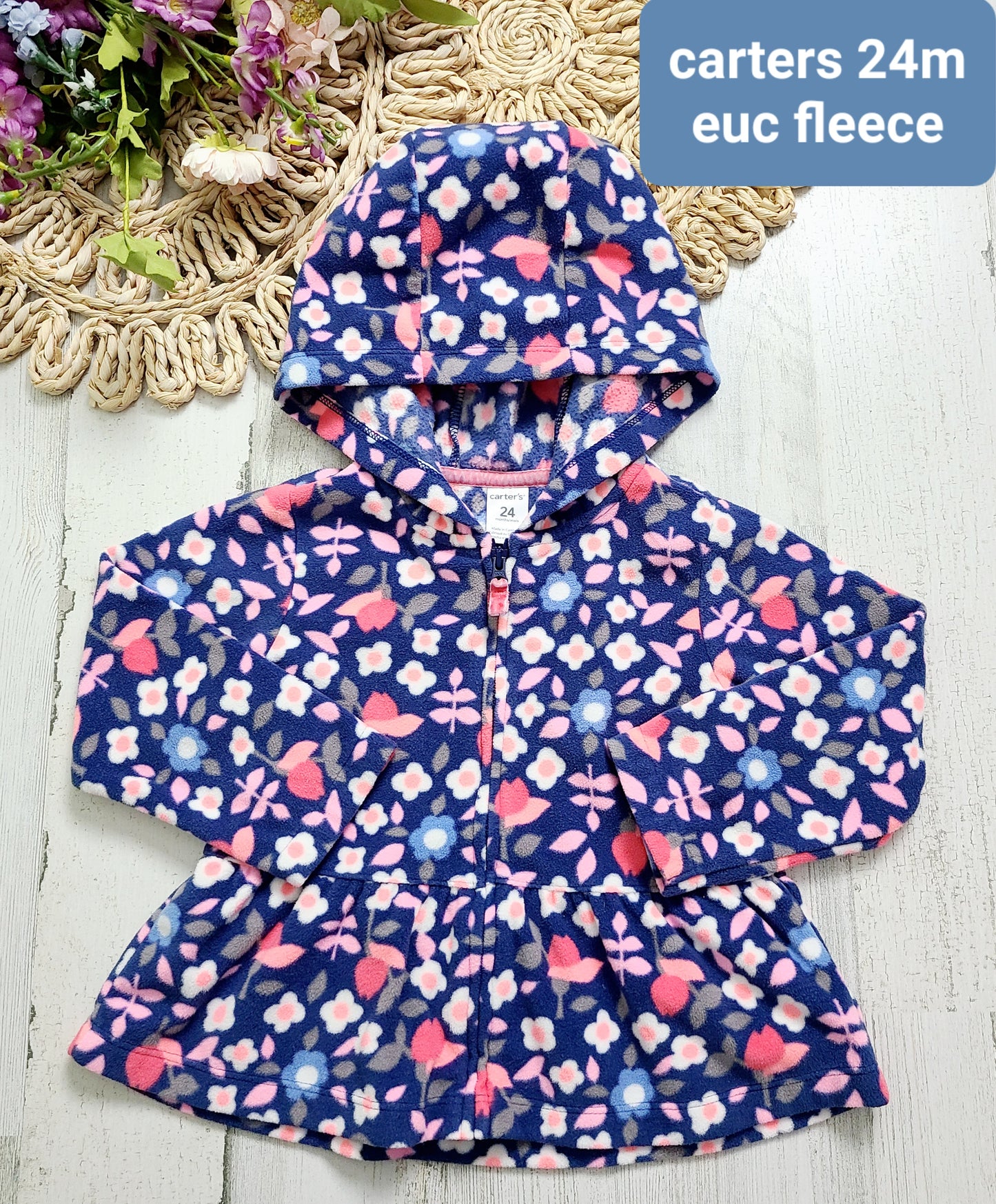 fleece hood zip carters