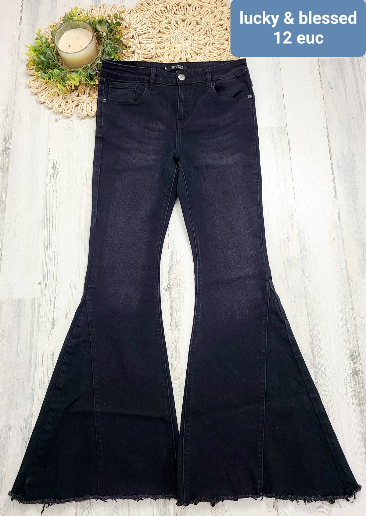 flare black jeans lucky&blessed