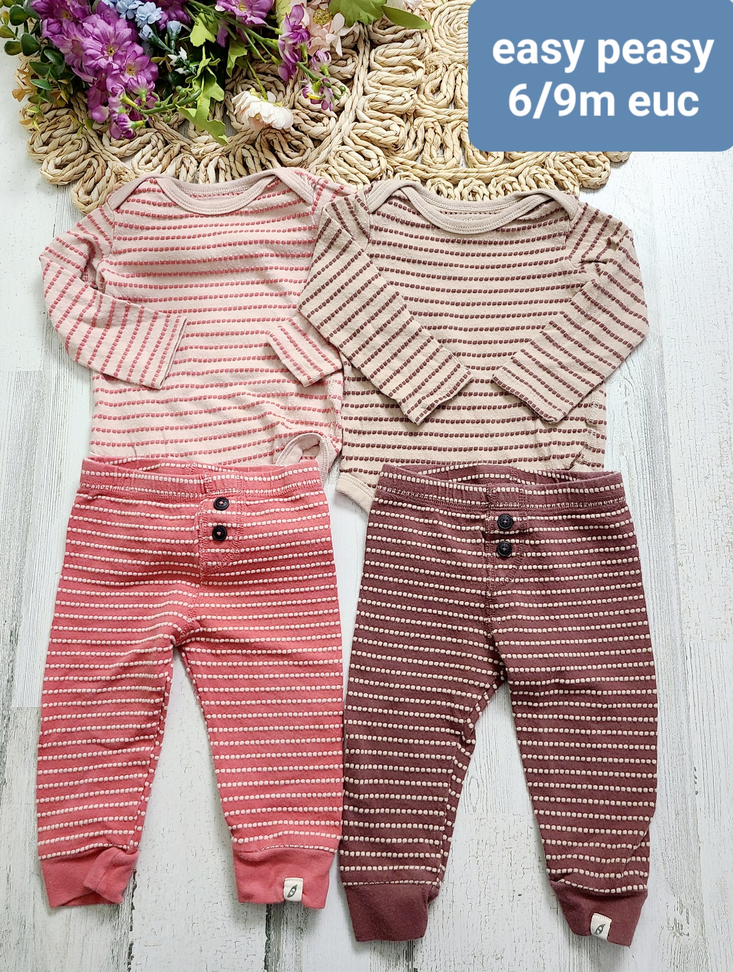 easy peasy speckled stripes