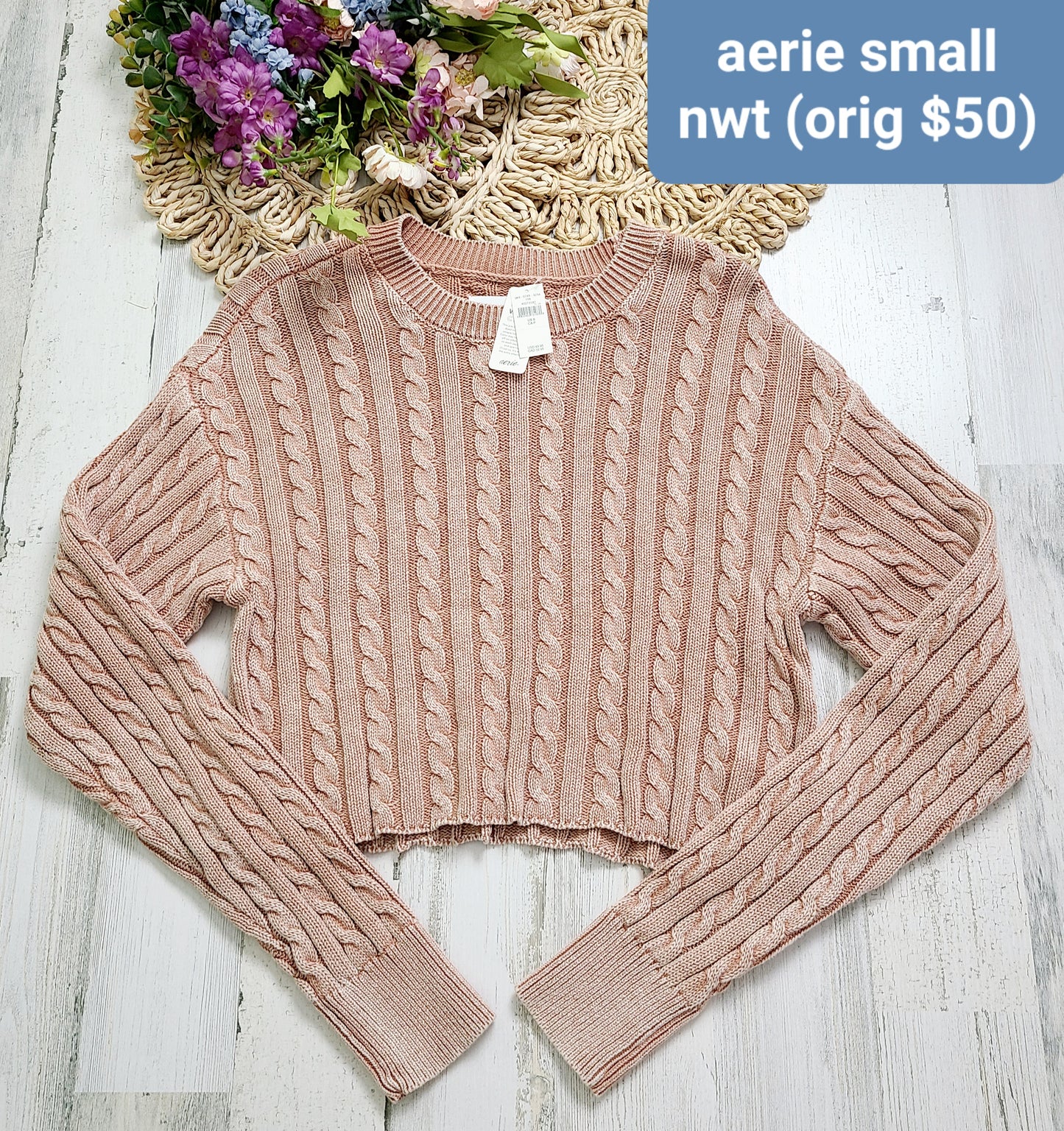 new tan sweater aerie small