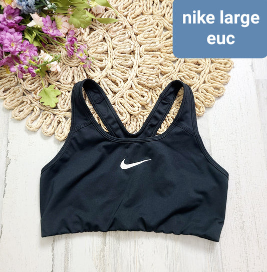 nike black sports bra
