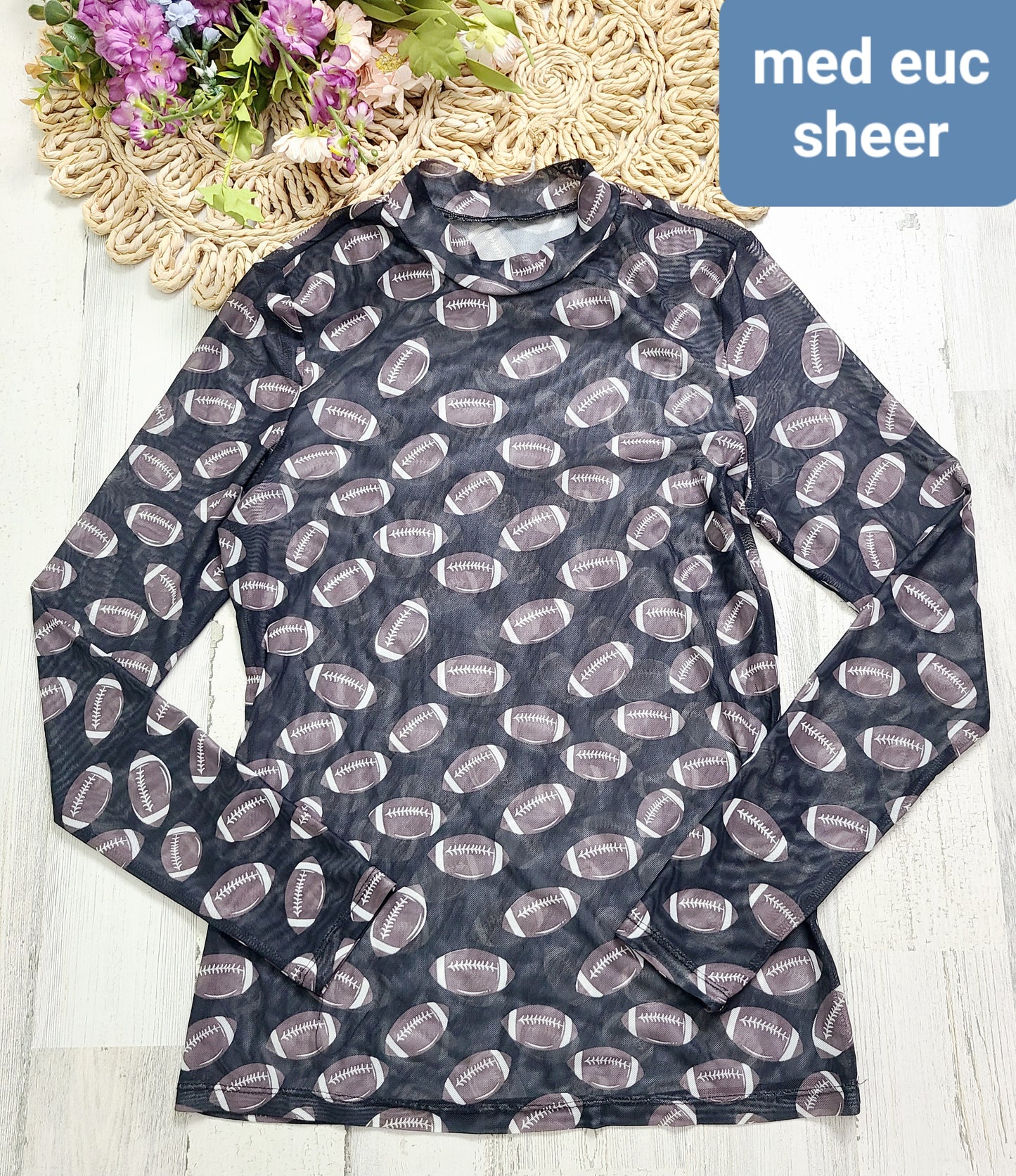 sheer football top