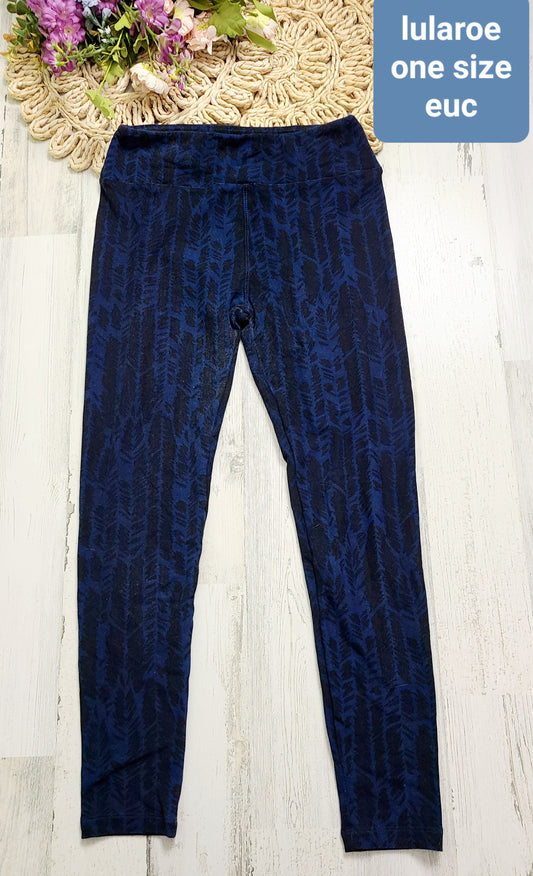 navy and black legging lularoe