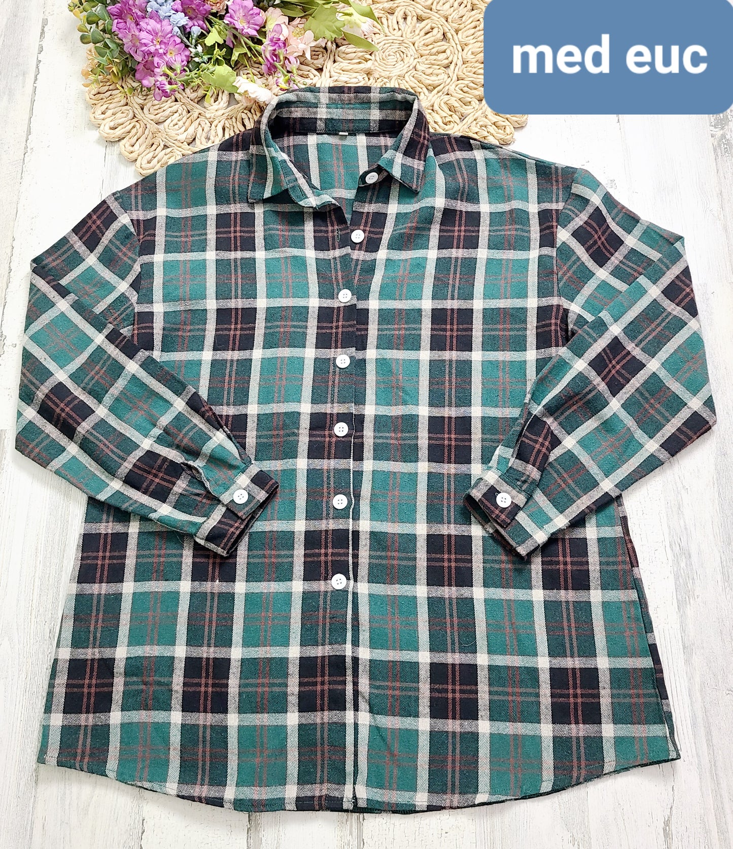 plaid green medium