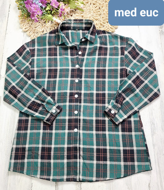 plaid green medium