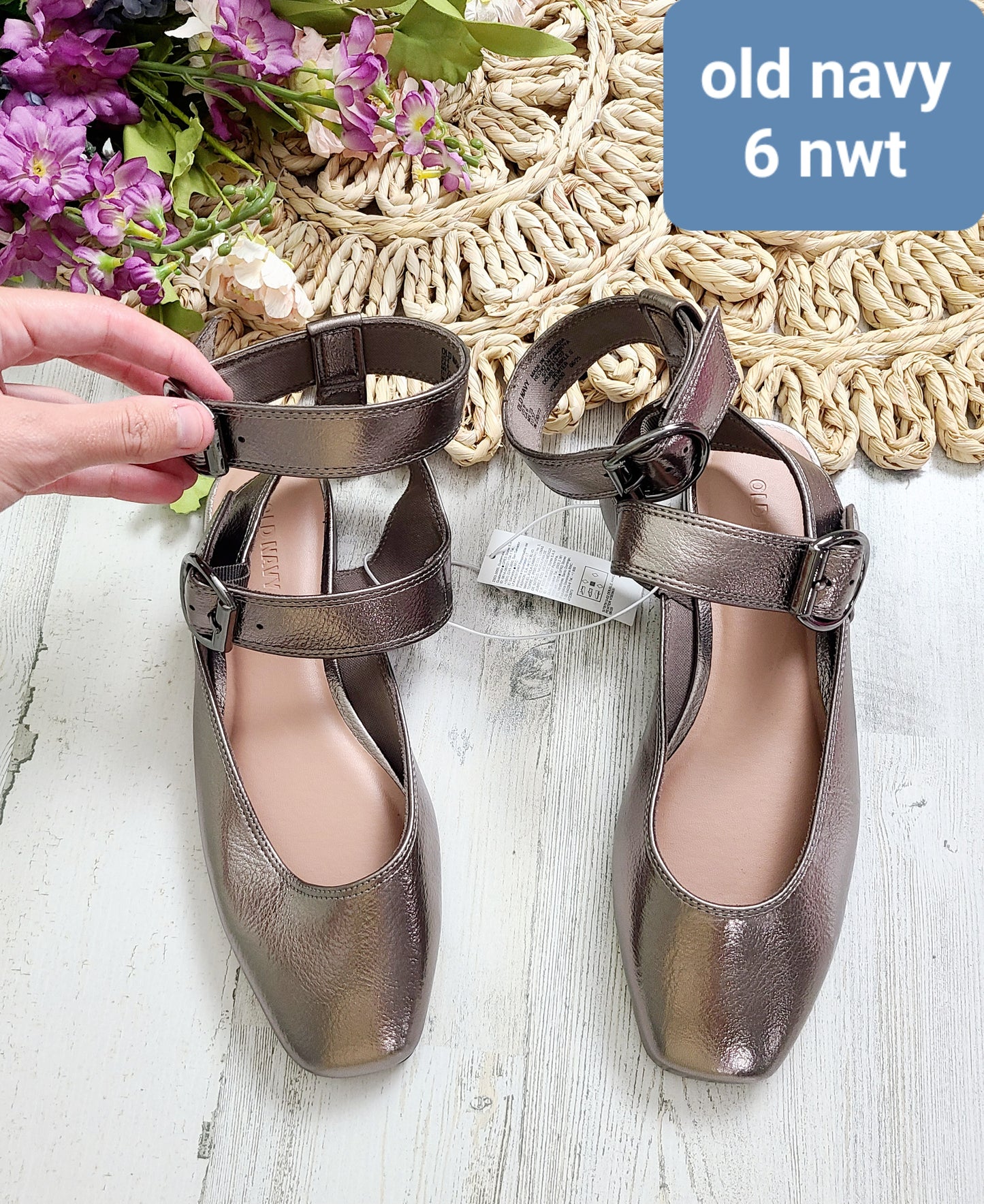 new metallic flats old navy