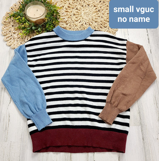 multicolor sleeve sweater no brand