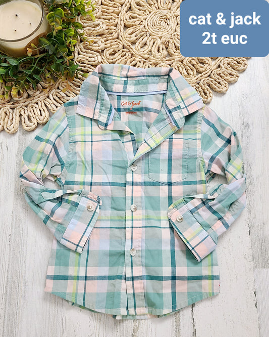 easter plaid shirt c&j